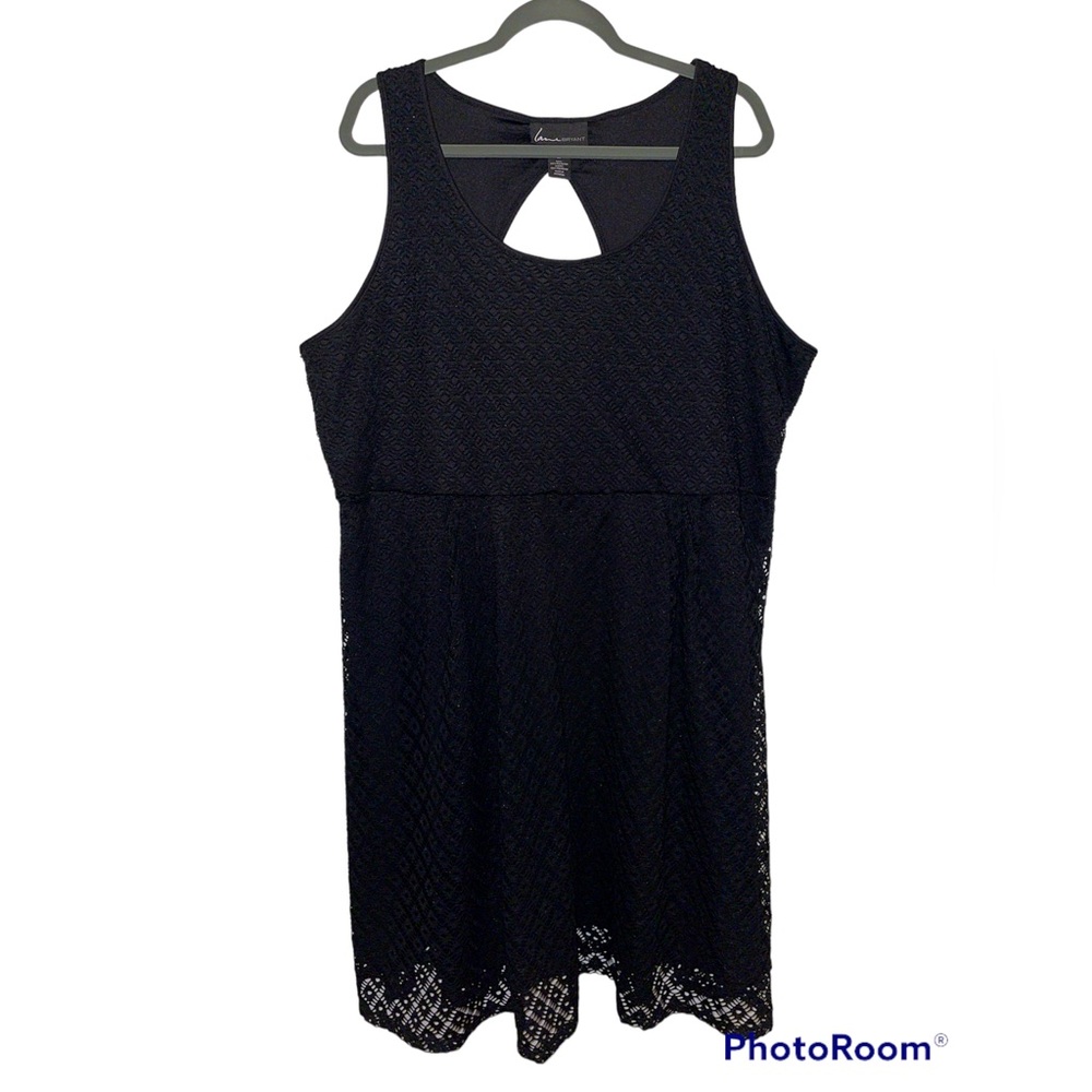 Lane Bryant Crochet Lace Fit & Flare with Keyhole opening Black Size 22